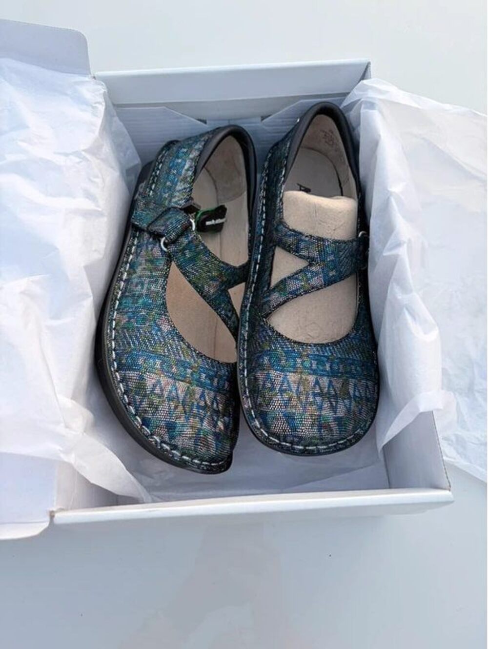 NIB Alegria Rave On The Nile Mary Jane Comfort Flats EU 37 US 6.5-7 JIL-321